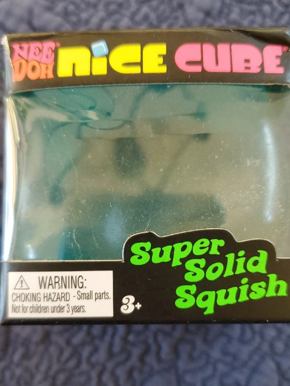 Nice Cube Super Solid Squish! Toy - Blue Nee Doh Needoh Stress Ball